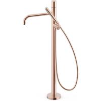 Vrijstaande badkraan Tres Study Exclusive | Hoogte uitloop 67.4 cm | Draaibare uitloop | Mengkraan | Rond | 24k Rose goud