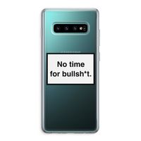 No time: Samsung Galaxy S10 Plus Transparant Hoesje