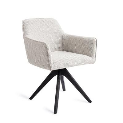 Jesper Home Eetkamerstoel 'Hofu' Revolve Oak Black, kleur Checkers Charm
