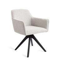 Jesper Home Eetkamerstoel 'Hofu' Revolve Oak Black, kleur Checkers Charm