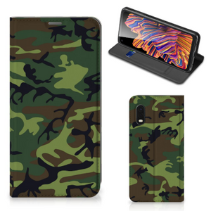 Samsung Xcover Pro Hoesje met Magneet Army Dark