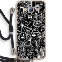 Vexx Black City : Samsung Galaxy J3 (2016) Transparant Hoesje met koord