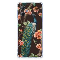 Motorola Moto G54 Case Anti-shock Pauw met Bloemen