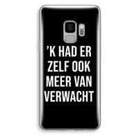 Meer verwacht - Zwart: Samsung Galaxy S9 Transparant Hoesje
