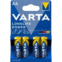 Varta Longlife Power AA 4-pack Batterijen