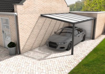 Carport Velvetline antraciet - Polycarbonaat dak - 300x500 cm Carport Velvetline antraciet - Polycarbonaat dak - 300x500 cm