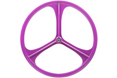 Teny Rim Tri Spoke Fixed Gear Voorwiel - Purple Teny Rim Tri Spoke Fixed Gear Voorwiel - Purple