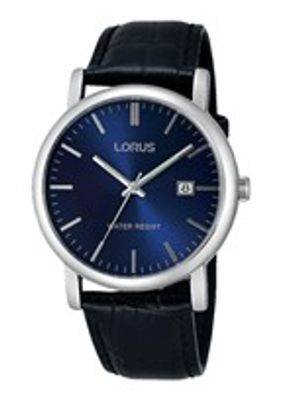 Horlogeband Lorus VJ32-X246 / RG841CX9 / RHG008X Leder Zwart 20mm