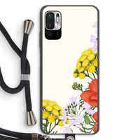 Wilde bloemen: Xiaomi Redmi Note 10 5G Transparant Hoesje met koord