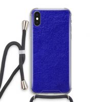 Majorelle Blue: iPhone XS Transparant Hoesje met koord