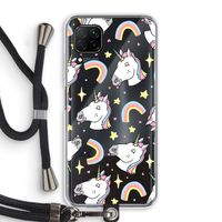 Rainbow Unicorn: Huawei P40 Lite Transparant Hoesje met koord
