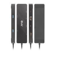 CLUB3D USB3.2 Gen2 Type-C, 6-in-1 Dual Displays Portable Dock with USB Type-C Video 4K60Hz - thumbnail