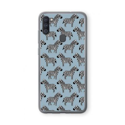 Zebra: Samsung Galaxy A11 Transparant Hoesje