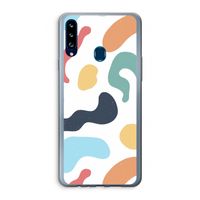 Memphis Shapes Blue: Samsung Galaxy A20s Transparant Hoesje