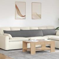 VidaXL Sofa kussens 2 stuks donkergrijs 200 x 40 cm stof