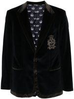 Dolce & Gabbana Pre-Owned blazer à logo appliqué (années 2000) - Bleu - thumbnail