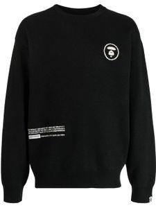 AAPE BY *A BATHING APE® pull à logo en intarsia - Noir