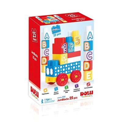 Dolu blokkentrein met 25 blokken