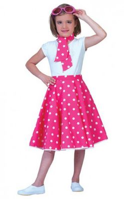 Meisjes rock n roll rok roze
