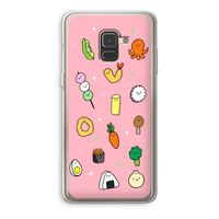 Happy bento friends: Samsung Galaxy A8 (2018) Transparant Hoesje