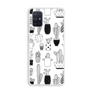 Cactusmotief: Galaxy A71 Transparant Hoesje
