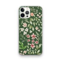 Botanical green sweet flower heaven: iPhone 12 Pro Transparant Hoesje