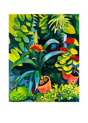 Kunstdruk August Macke - Blumen im Garten 50x70cm