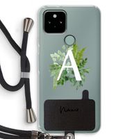 Green Brush: Pixel 5 Transparant Hoesje met koord