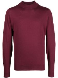 John Smedley pull Harcourt à col montant - Rouge