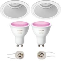 Philips Hue Inbouw LED Spot Set Ø90mm - Mat Wit - Bluetooth