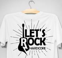 Rockmuziek gitaar en tekst t-shirt Rockmuziek gitaar en tekst t-shirt