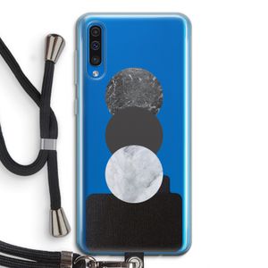Marmeren cirkels: Samsung Galaxy A50 Transparant Hoesje met koord