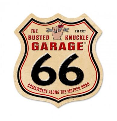 Busted Knuckle Garage Zwaar Metalen Bord 38 x 38 cm