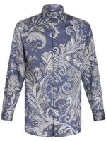 ETRO chemise en coton à imprimé cachemire - Bleu - thumbnail