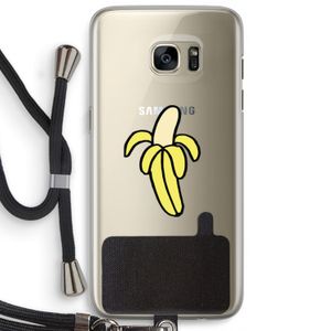 Banana: Samsung Galaxy S7 Edge Transparant Hoesje met koord