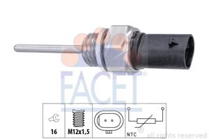 Sensor, uitlaatgastemperatuur FACET, u.a. für VW, Seat, Audi, Skoda, MAN, Volvo, Cupra