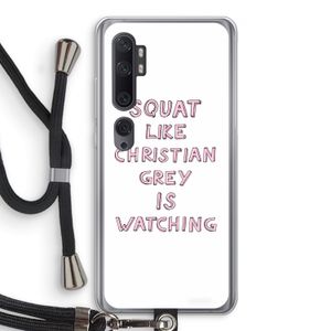 Christian Grey: Xiaomi Mi Note 10 Pro Transparant Hoesje met koord