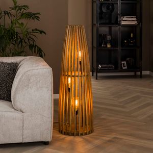 Vloerlamp 'Luana' Mangohout, 123cm hoog