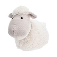 Deurstopper - schaap - wit - 27 x 17 x 18 cm - polyester - dieren thema deurstoppers