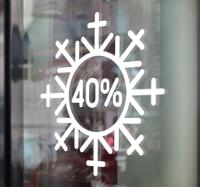 Sneeuwvlok aanbieding korting sticker