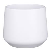 Mica Decorations Plantenpot - mat wit - H15,5xD17 cm - keramiek - voor kamerplant - bloempot