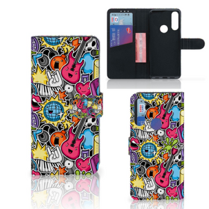 Alcatel 1S 2020 Wallet Case met Pasjes Punk Rock