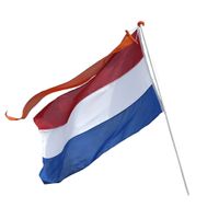 Nederlandse vlag inclusief oranje wimpel 100 x 150 cm