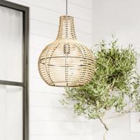 Hanglamp rotan groot &apos;Granada&apos; By Rydens modern E27 fitting 450mm