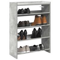 VidaXL Schoenenrek 60x25x81 cm bewerkt hout betongrijs