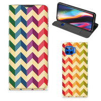 Motorola Moto G 5G Plus Hoesje met Magneet Zigzag Multi Color