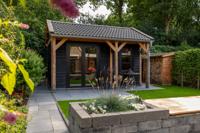 Trendhout Overkapping Zadeldak Betula 505x415 cm- Zadeldak- Onbehandeld lariks Douglas hout- Trendhout