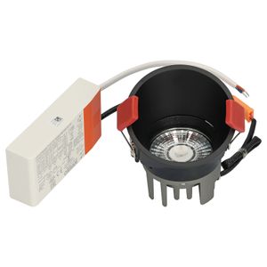 BM100-08 Rond vast wallwasher 8cm Zwart