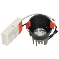 BM100-08 Rond vast wallwasher 8cm Zwart