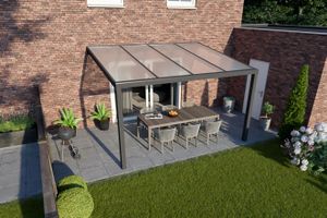 Tijdelijk 15% korting | Verasol Greenline aluminium veranda 400x250 cm polycarbonaatdak Aluminium Verasol